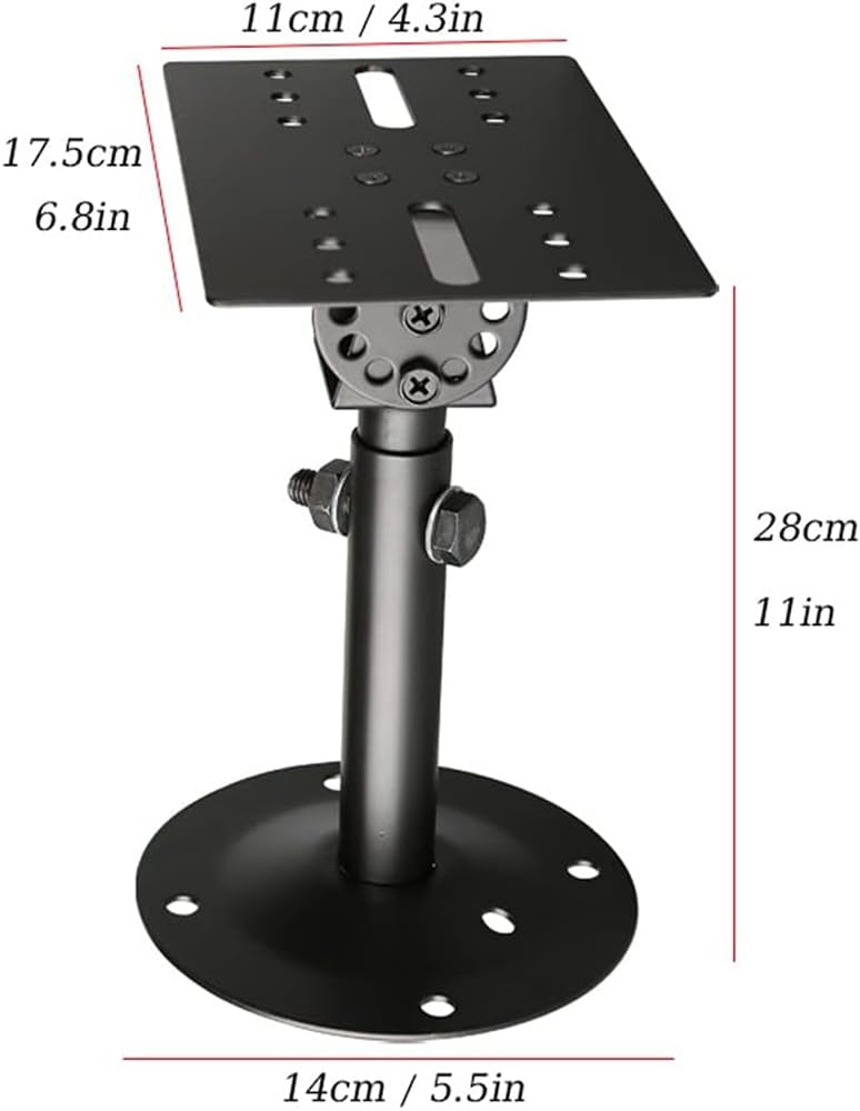 Techzere Speaker Mount Bracket Speaker Wall Bracket Ceiling Expansion and Contraction Speaker Bracket Surround Speaker Bracket Universal Size, One Pair - Image 4