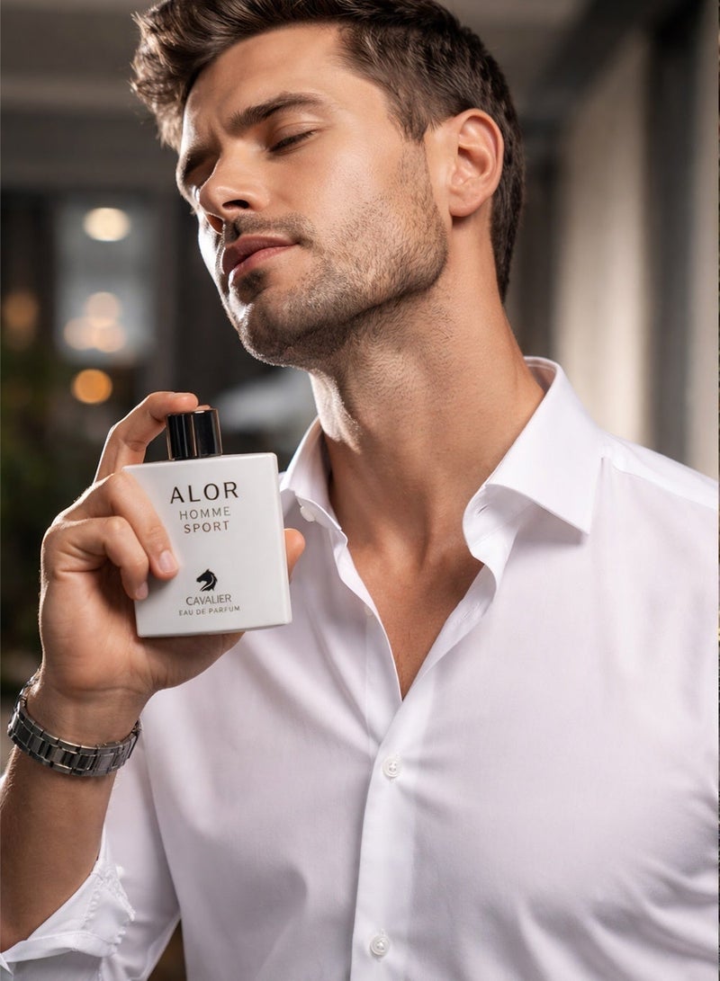 Cavalier Perfume Signature Perfume For Men The Cavalier Alor Homme Sport Eau de Parfum 100ml | ong Lasting Perfume for Men with Fresh Spicy & Aromatic Fragrance with Vanilla & Powdery Touch | Luxury Men’s Perfume - Image 5