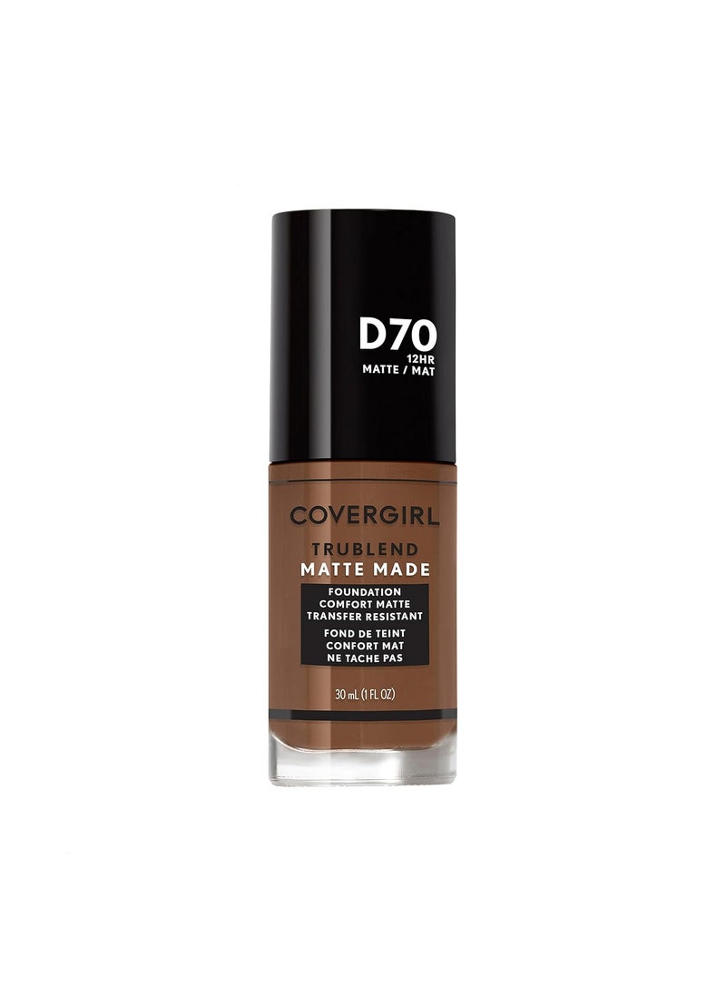 CoverGirl - COVERGIRL TruBlend Matte Made Liquid Foundation, Cappuccino , 1 Fl Oz (Pack of 1) - Image 1