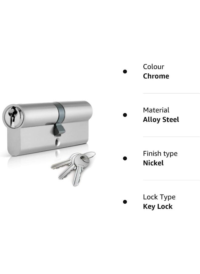 Biella Brass Cylinder Lock Barrel Profile Lock With 3 Keys Lock Anti-Rust Suitable For Wooden Doors, Aluminum Doors (Lock Cylinder, 70Mm)  - Image 5