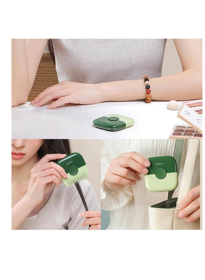 Excefore 2 in 1 Hair Trimmer, Dual-Side Split Ends Hair Trimmer, Hair Trimming and Finishing Bangs Trimmer, Manual Hair Trimmer Comb, for Thin and Thick Hair Trimming and Styling (2pcs Pink+ Green)  - Image 4