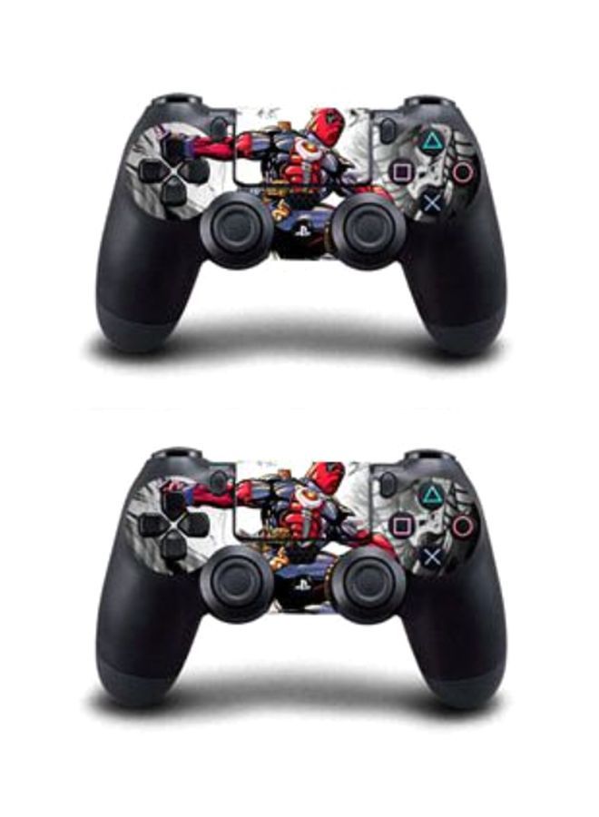 NIBEMINENT 4-Piece Deadpool Printed Console And Controller Sticker Set For PlayStation 4 Slim  - Image 3