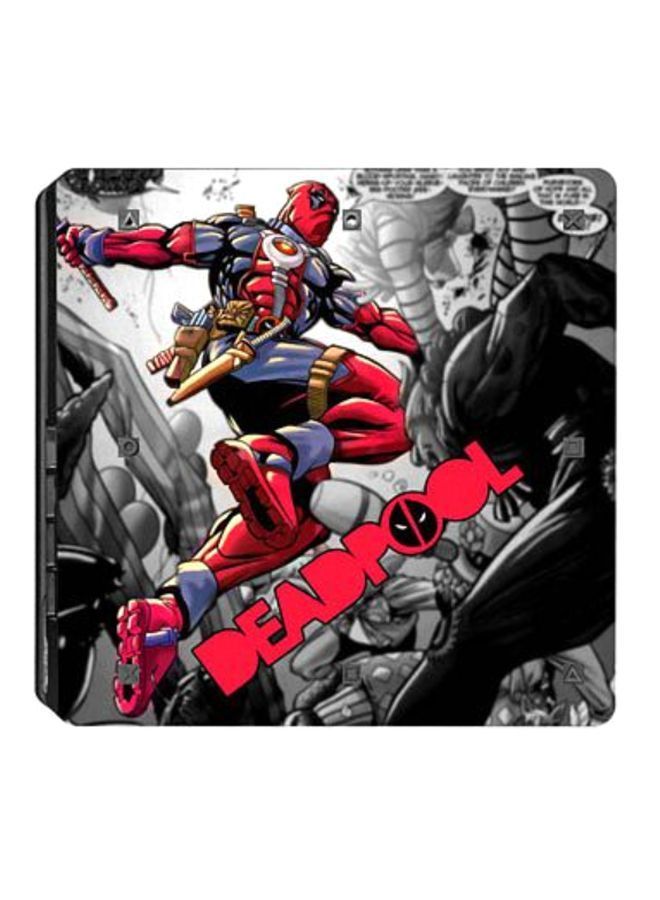 NIBEMINENT 4-Piece Deadpool Printed Console And Controller Sticker Set For PlayStation 4 Slim  - Image 4