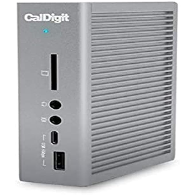 CalDigit TS3 PLUS - THUNDERBOLT STATION 3 (0.7M) CABLE - 85W CHARGING, 7 X USB 3.1 PORTS, USB-C GEN 2, DISPLAYPORT, UHS-II SD CARD SLOT, LAN (SPACE GREY) - Image 1