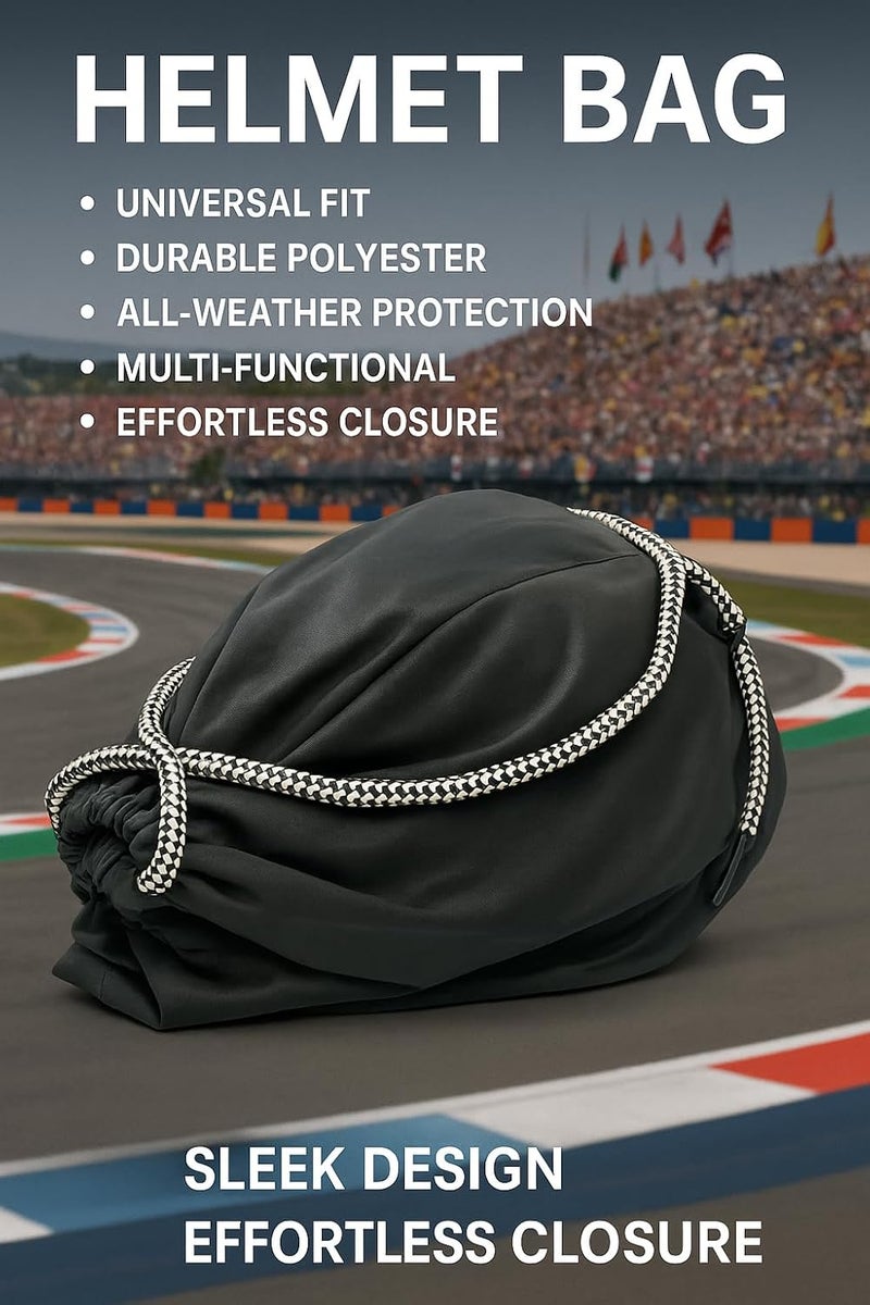 FALCONONE FALCON-ONE Helmet Cover/Bag | Fits for All Helmets | (Polyester), Black - Image 4
