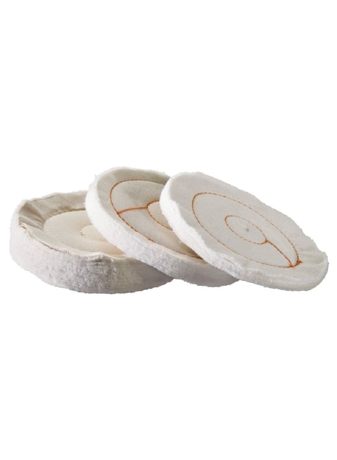 DICO Lightweight Thick Cotton Buffing Wheel White 4 Inch 527-36-4  - Image 2