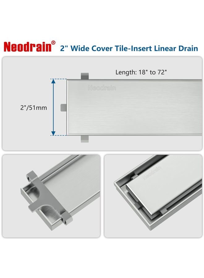 Neodrain 7020 Clip, Tile Tray Supporter, Grey Plastic Clips ONLY 18.24.28.32.36.48.60.72 inch Tile-Insert Shower Drain,with Lifting Hook -6 PCS - Image 3
