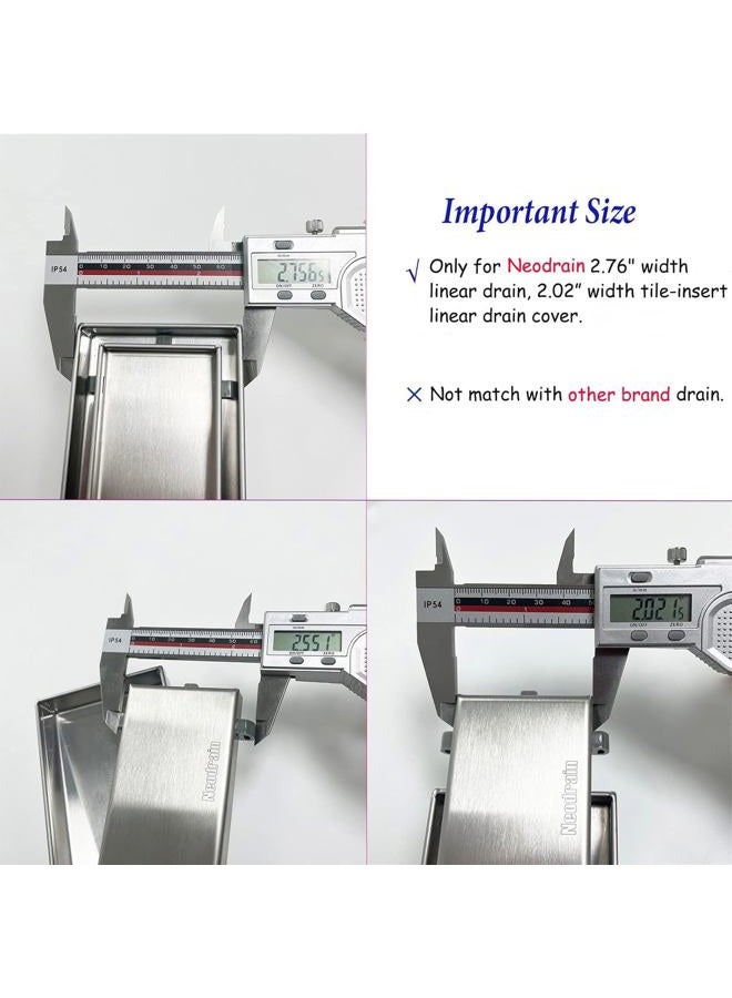 Neodrain 7020 Clip, Tile Tray Supporter, Grey Plastic Clips ONLY 18.24.28.32.36.48.60.72 inch Tile-Insert Shower Drain,with Lifting Hook -6 PCS - Image 5