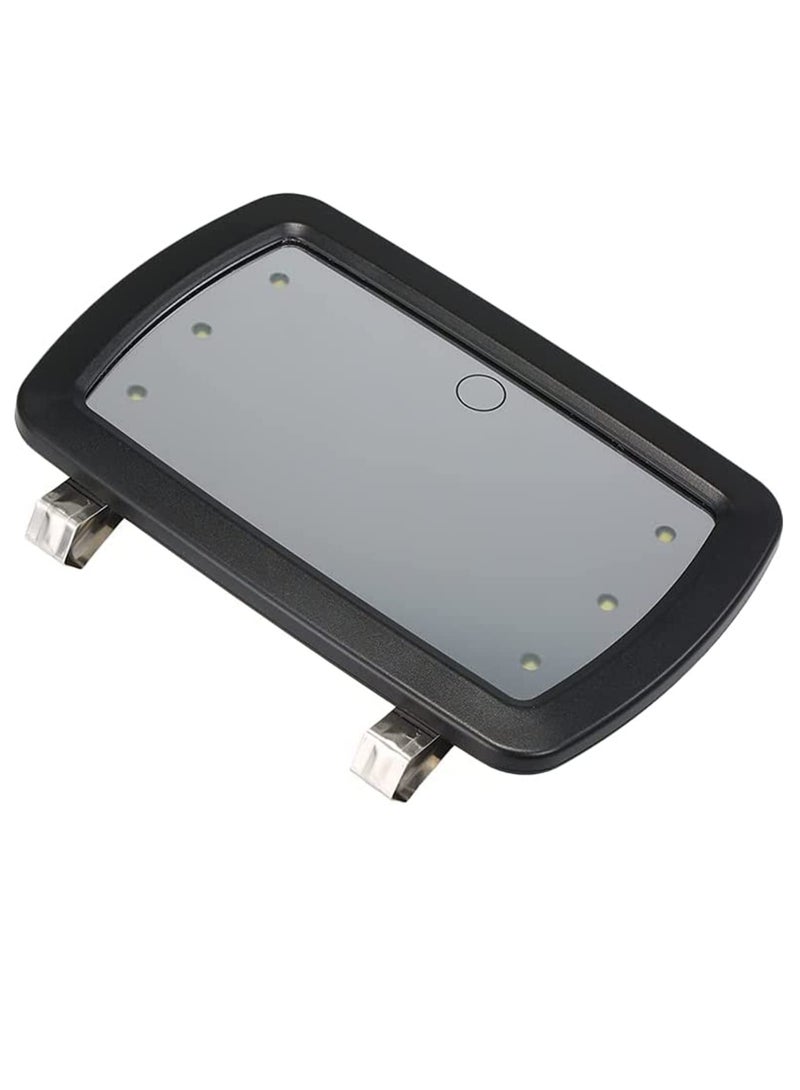 SOLARAE Car Sun Visor Mirror Makeup Sun-shading Cosmetic Mirror Vanity Mirror Automobile Make Up with Touch Screen Mirror Black Auto Supplies with 6 LED Lights - Image 3