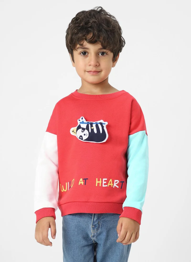 Nautinati Boys Interactive & Playful Animal-Themed Applique Sweatshirt