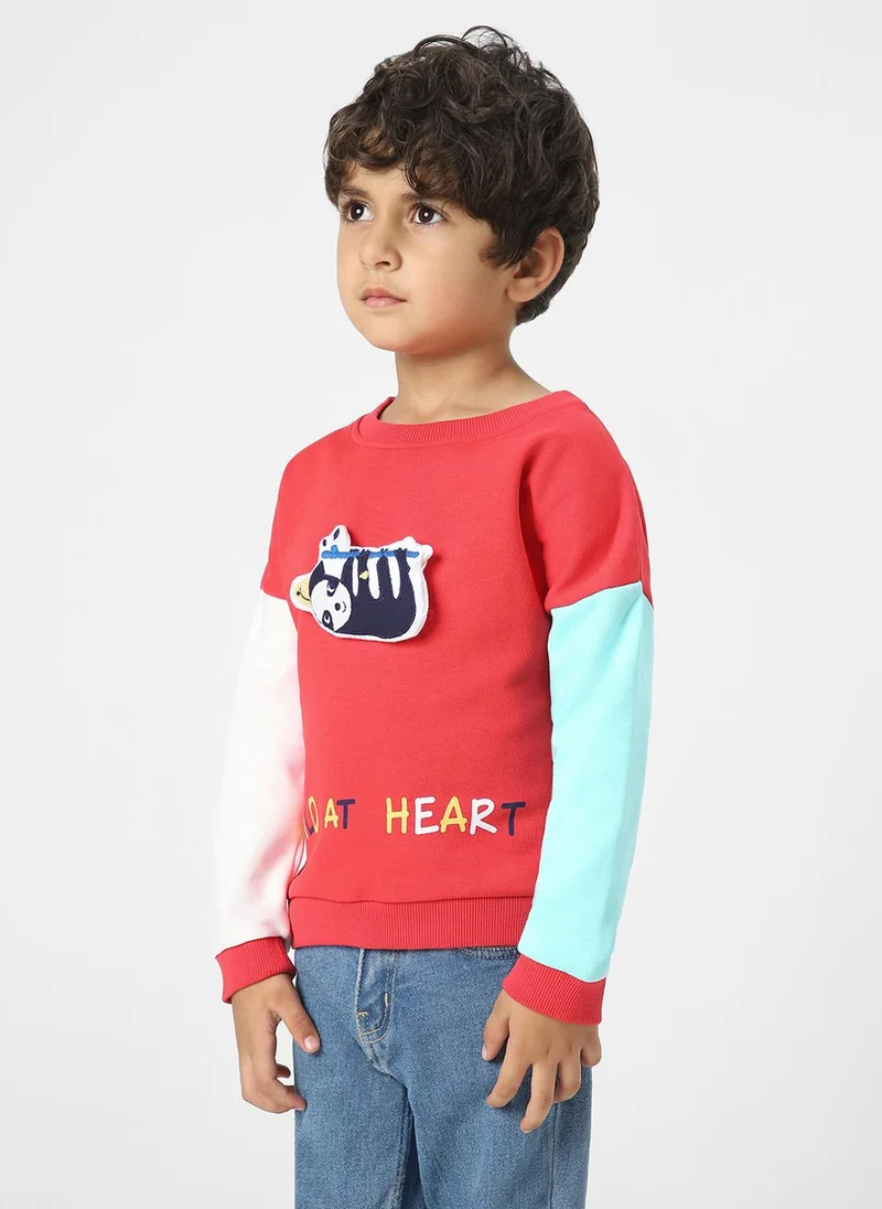 Nautinati Boys Interactive & Playful Animal-Themed Applique Sweatshirt