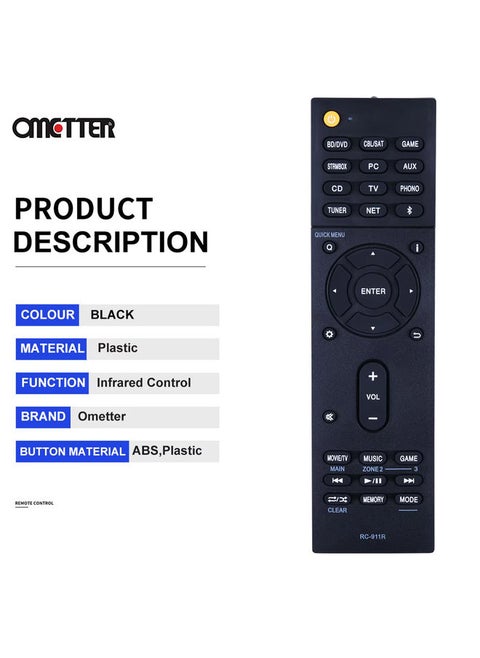 RC-911R Remote Control Applicable for Onkyo AV Receiver HT-R695 TX-NR656 TX-RZ610 TX-NR555 TX-RZ710 TX-RZ810 TX-NR757 TX-RZ720