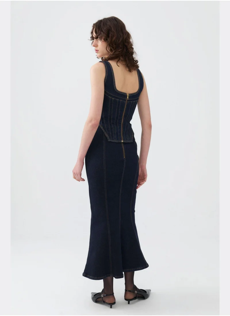 نوكتورن Maxi Fish Jean Skirt