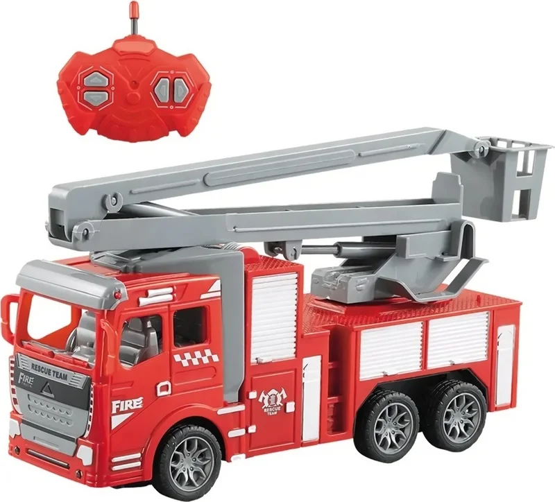 Mj Toys Red Remote Controlled Fire Truck with Ladder