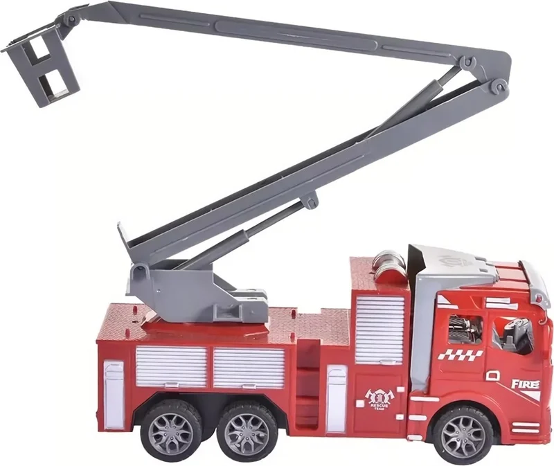 Mj Toys Red Remote Controlled Fire Truck with Ladder