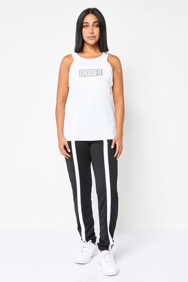 Reebok Women Sportswear Fit Sleeveless Training Tank Top, Cream  - Image 2