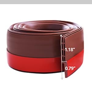 Apidian Silicone Door Sealing Strip Self Adhesive Bottom Gap Filler Rubber | Under Door Sealing Strip | Insect, Bug, Noise, Air Dust Stopper Stick on Seal Weather Strip Guard, 1 Meter (Brown) - Image 2