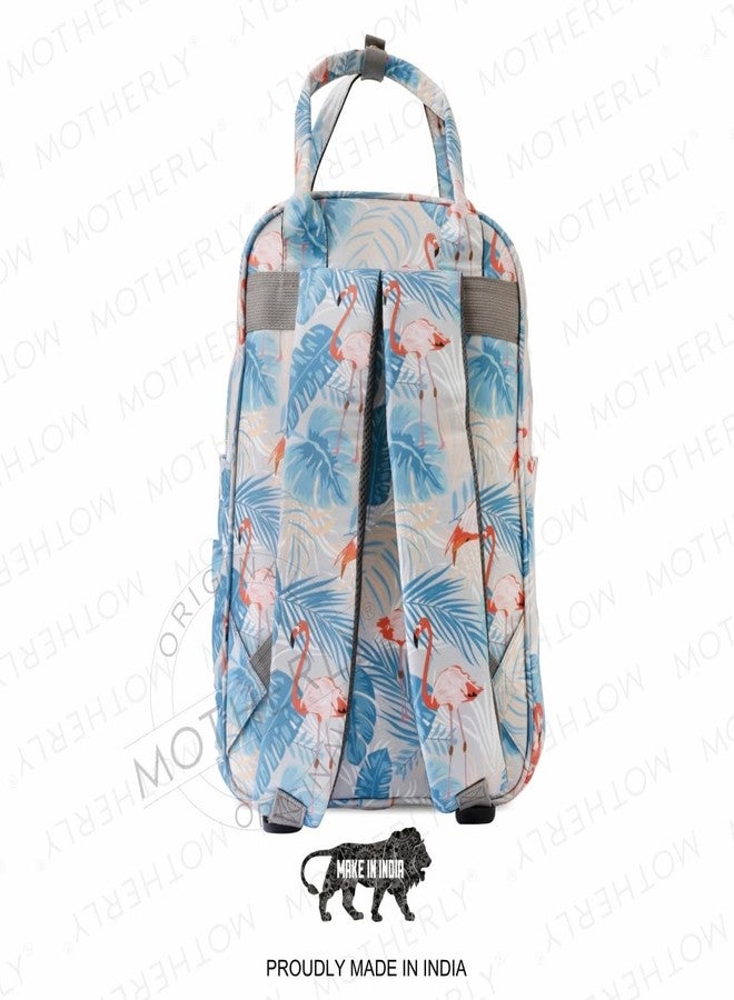 Motherly Printed Diaper Bag for Mothers for Travel, Maternity Bag for Newborn Baby, Mothers Travelling Bag, Multiple Pocket Water Resistant Baby Bag, Hospital Bag for mom(Flamingo) - Image 2