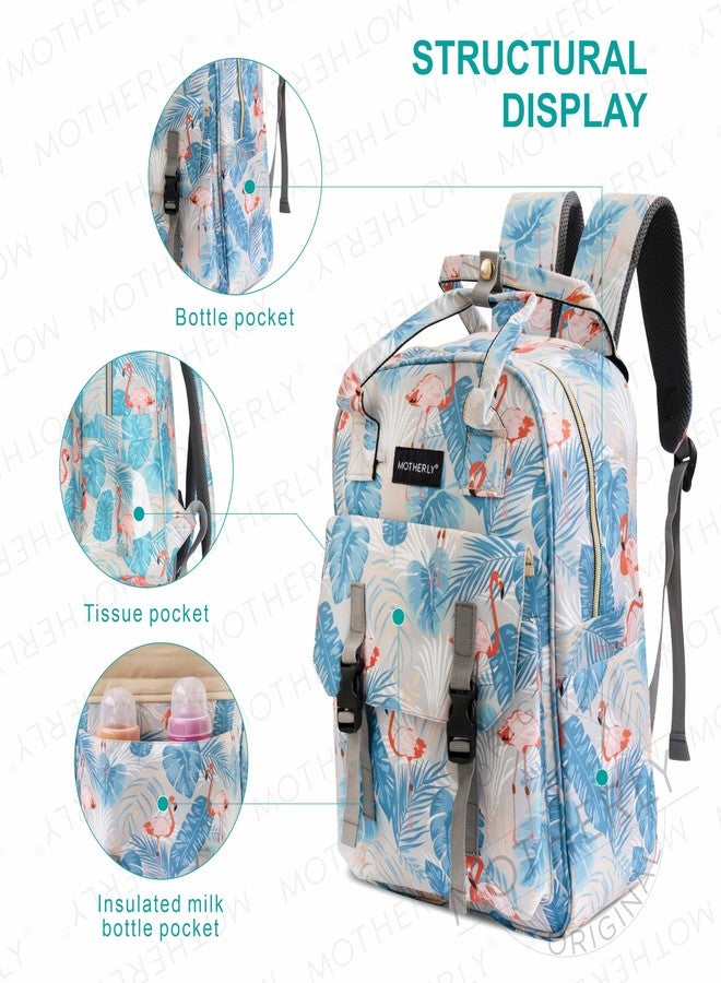 Motherly Printed Diaper Bag for Mothers for Travel, Maternity Bag for Newborn Baby, Mothers Travelling Bag, Multiple Pocket Water Resistant Baby Bag, Hospital Bag for mom(Flamingo) - Image 3