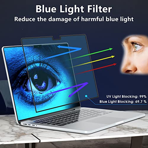 FILMEXT Macbook Pro 16 inch Screen Protector M4 M3 M2 M1 2024-2021 Model A3403 A3186 A2991 A2780 A2485,Bubble Free Blue Light Screen Filter for Macbook Pro 16.2"-Eye Care/Anti-Glare-Matte - Image 4