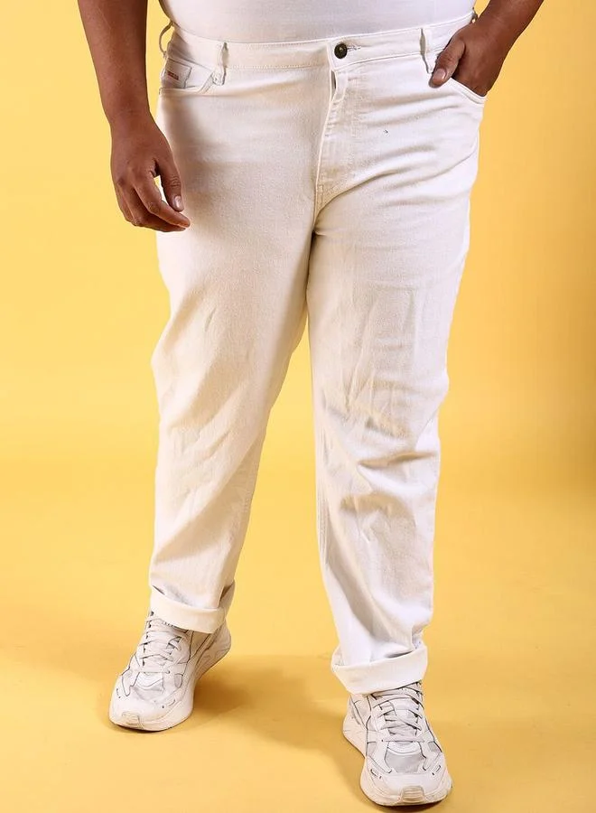 Plus Size Men Solid Slim Fit Jeans By HardSoda