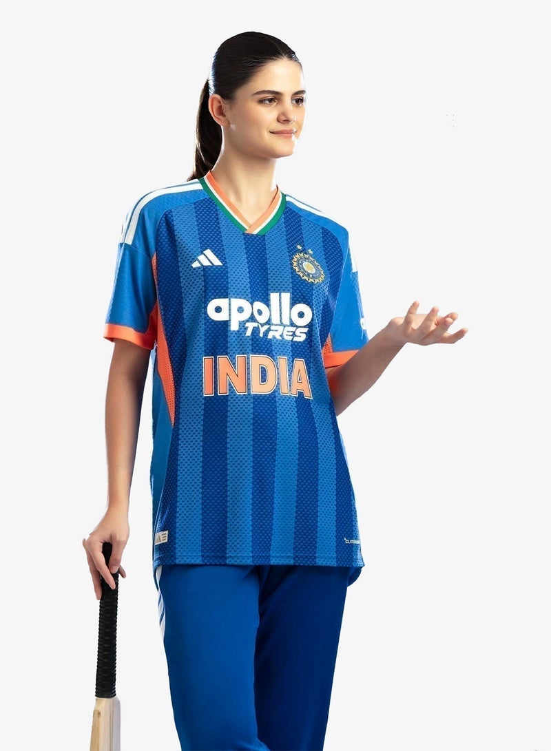 اديداس قميص كريكيت أساسي مزين بشعار الهند إصدار T20I لكأس العالم 2026 - Image 4