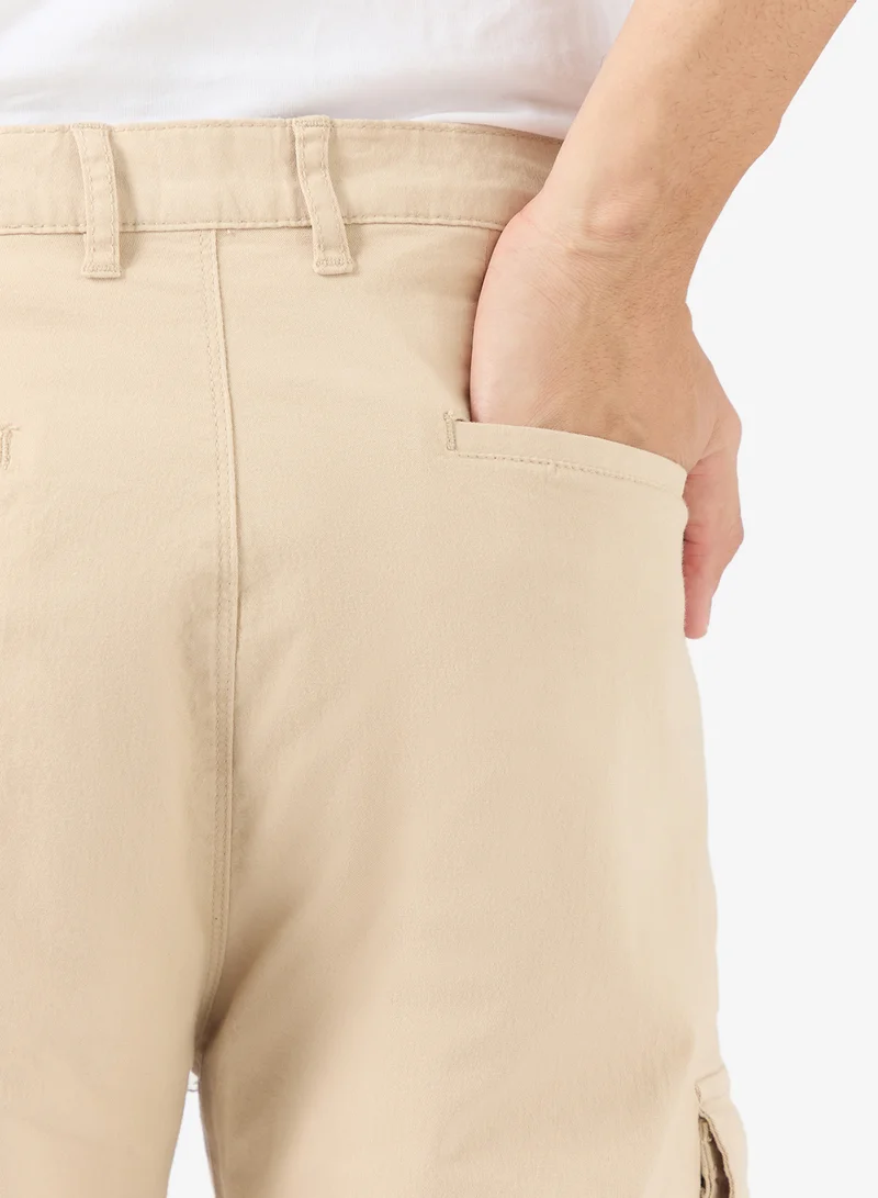 Seventy Five Premium Spark Twill Wide Leg Cargo Pants