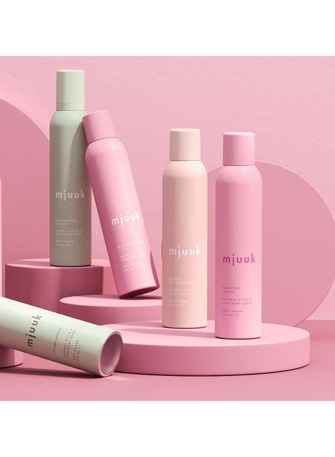 Mjuuk Volume Styling Mousse | For All Hair Types Flexible Hold Bouncy Long Lasting Styles Lightweight Formula | 100 Percent | Vegan 250ml - Image 5