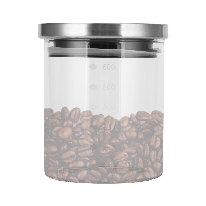 Food Storage Container: Food Grade BPA-Free, Transparent Base With Graduation Line, Airtight Silicone Ring - Stainless Steel Lid, Multifunctional Storage Jar for Home Kitchen Food Preservation - Image 5