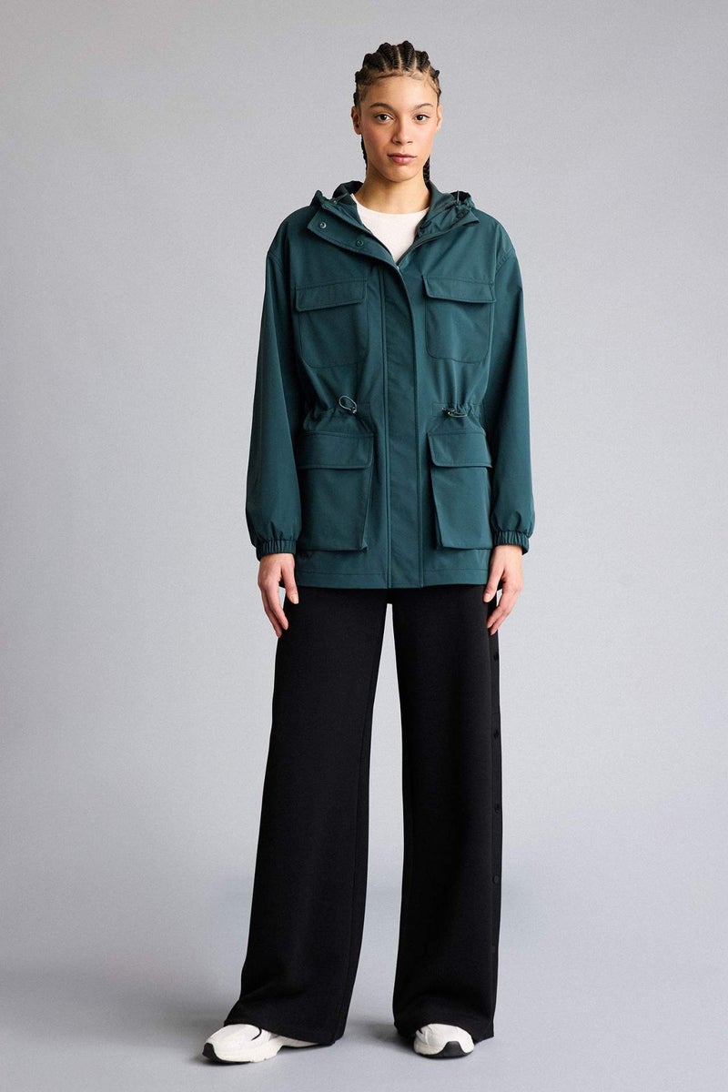 DeFacto Windproof Regular Fit Hooded Zip-Up Raincoat - Image 2