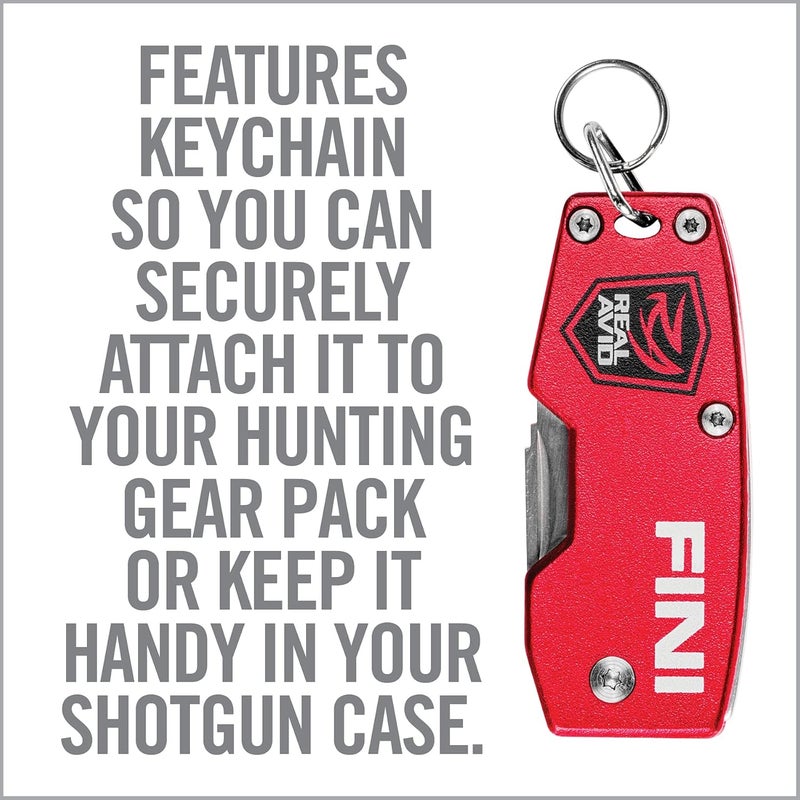 Real Avid FINI Shotgun Tool Choke Wrench with Shotgun Scope Adjuster and Shotgun Keychain, Hunting Gear and Shotgun Accessories for Trap Shooting and Skeet Shooting - Image 4