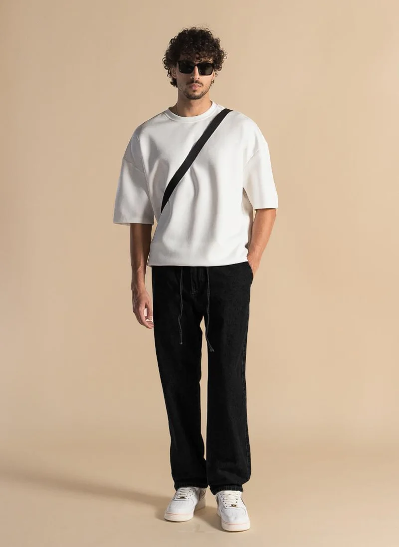 SHAPES COMFORT STRAIGHT FIT DENIM TROUSERS