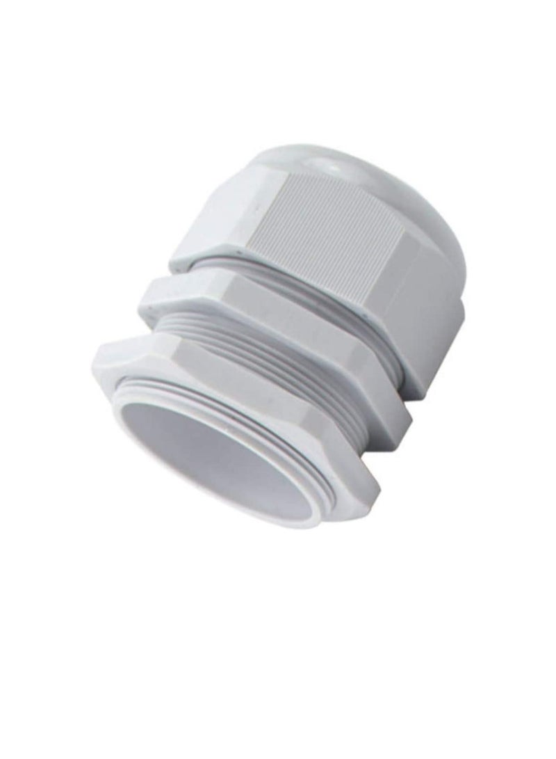 PG Gland White Pack of 5 pcs, Dust Proof Nylon Cable Gland With Locknut Ideal For Junction/connection Boxes Electrical Power, Tele  Data Cables, Instrumentation Control (PG-42) - Image 1