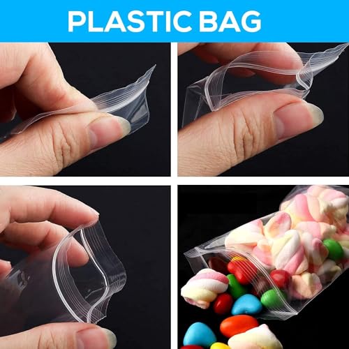 ProKart Premium Multi Purpose Re-Usable Transparent Zip Lock Storage Zipper Pouch Bags for Freezer, Refrigerator Food, Fruits, Seeds, jewellery, Coins (Medium) Transparent (2.5" x 3.5", 100) - Image 5