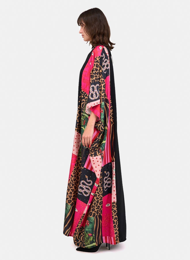 Clue Elegant Tencel Printed Abaya - Image 4