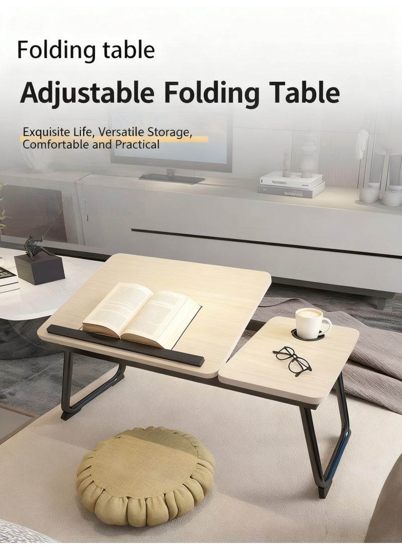ريوكل طاولة سرير لابتوب قابلة للتعديل مع 5 أوضاع زوايا وحامل أكواب، طاولة lap محمولة بقاعدة مستقرة للاستخدام في الأكل أو العمل أو القراءة. - Image 5