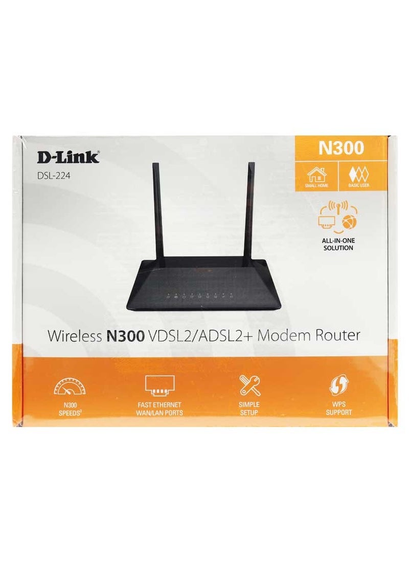 ماركة غير محددة - DSL-224 VDSL2/ADSL2+ Wireless N300 4-port router - Image 1