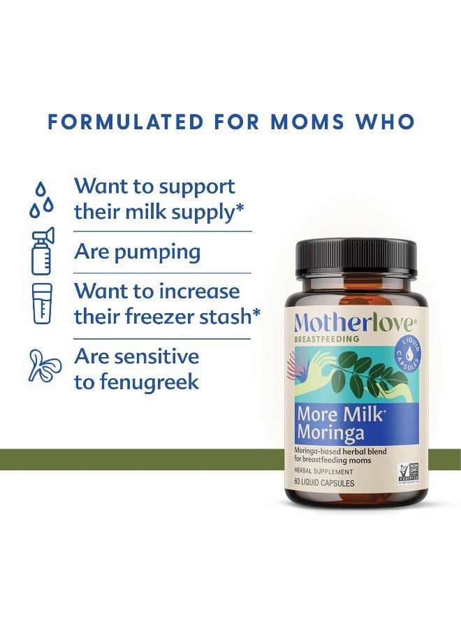 Motherlove Motherlove More Milk Moringa (60caps) Fenugreek-Free Herbal Lactation Supplement  - Image 2