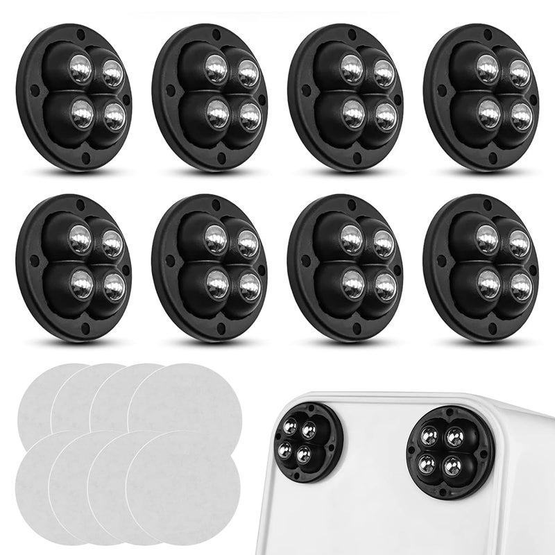 HASTHIP HASTHIP 8Pcs Wheels for Furniture Moving SelfAdhesive Swivel Caster Wheels 360 Swivel Wheels for Kitchen Appliances 30Kg Load Capacity Swivel Wheels for Moving Coffee Maker Cooker Air Fryer  - Image 1