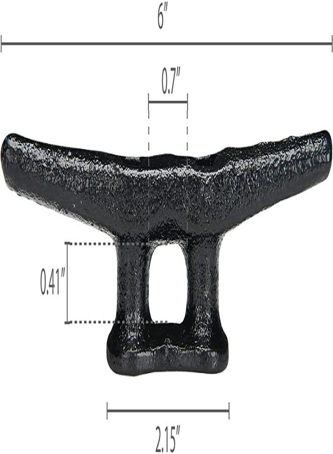 Simplified Living 6" Boat Dock Cleats: Electrophoretic Coated Black Boat Dock Cleats 4 Pack - Image 3