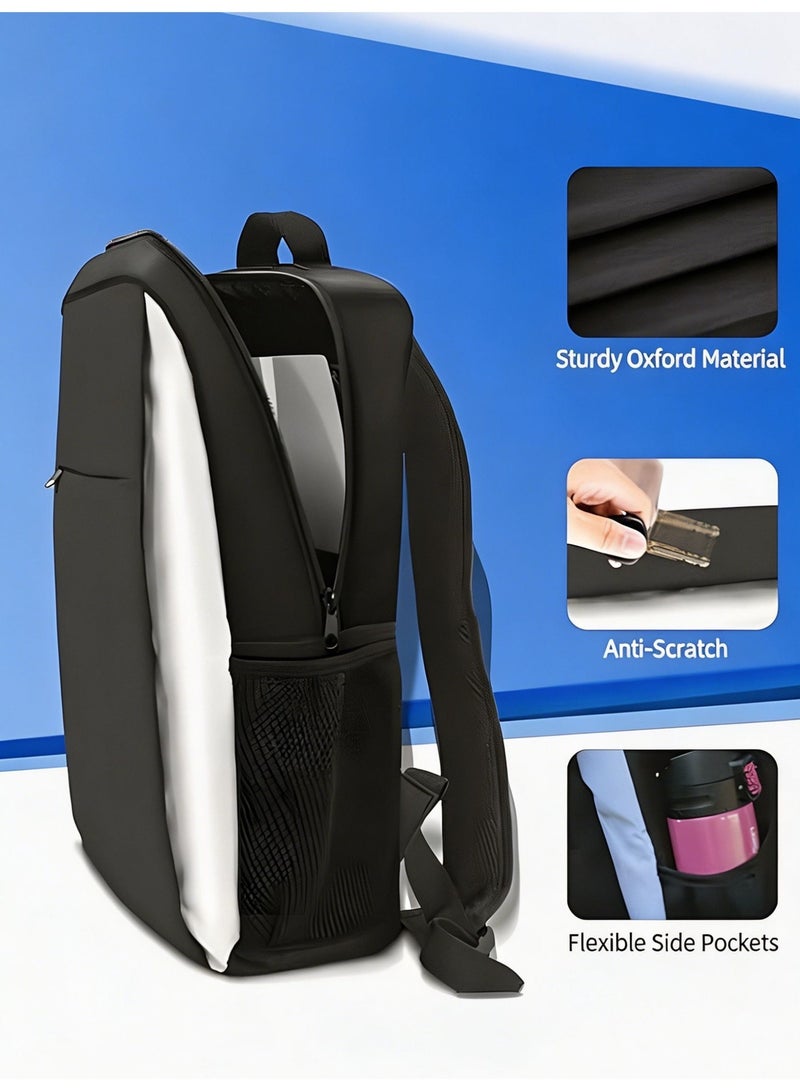 Closeli PS5 Backpack Carry Case, Large Capacity Travel Bag for PS5/PS4/Xbox Console, Controllers, Game Discs & Accessories, Waterproof Gaming Backpack with Shoulder Straps (Black) - Image 3