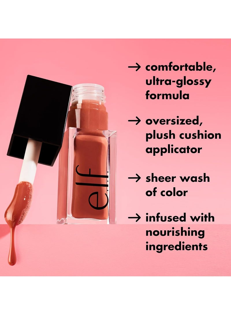 إلف زيت شفاه جلو ريفايفر للحصول على لمسة نهائية لامعة 7.6 مل وردي - Image 4