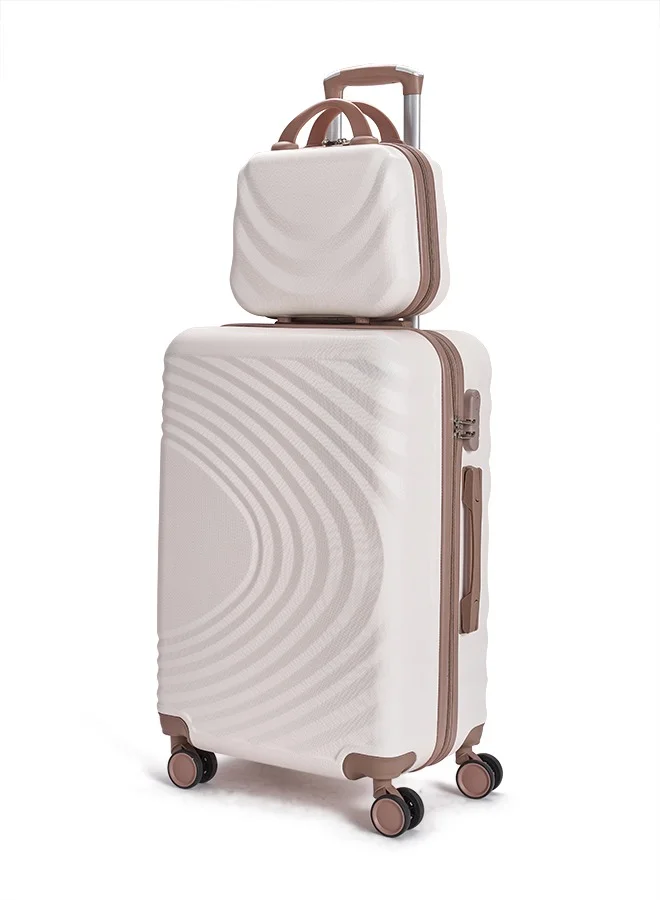 LIMRA Travel Bags From limra it consists of 5 luggage bags with a modern design and a solid beige/gold color