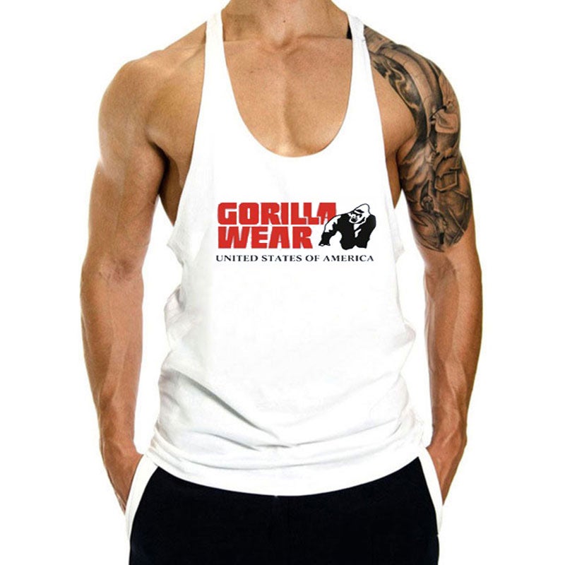 New Sleeveless Sports Summer Fitness Vest Men'S Running Training I-Character Muscle Fitness Clothes - Image 1