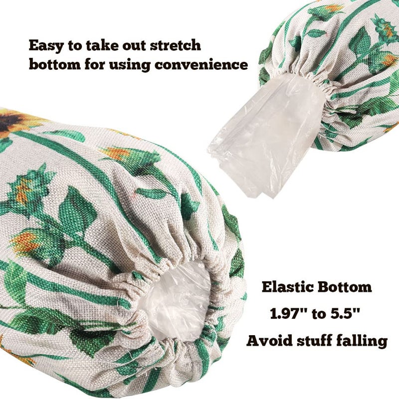 Wellbanee 2Pcs Sunflower Plastic Bag Holder For Kitchen  The Bag Bag  Plastic Bag Organizer- Pb001 - Image 3