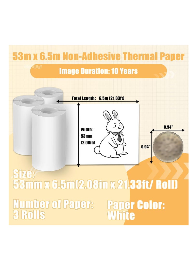 AIMO Thermal Paper Black on White 53mmx6.5m 3 pices  - Image 3