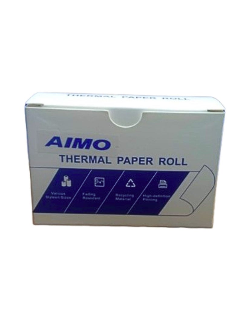 AIMO Thermal Paper Black on White 53mmx6.5m 2pices - Image 2