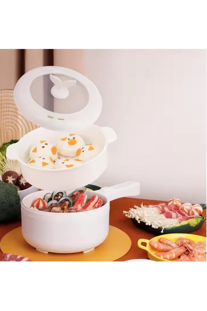 Multifunctional Portable Electric Cooker with Non-stick Coated Inner Liner – Compact Small Rice Cooker Perfect for Home, Office & Outdoor Use – Easy to Clean, Energy Efficient, Quick Cooking – Ideal for Rice, Steaming & One-Pot Meals - Image 1