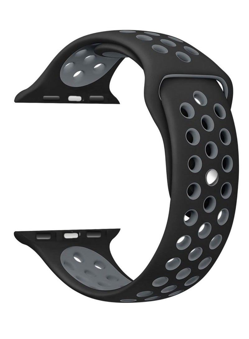 vesus Dot Replacement Band For Apple Watch Series 5/4/3/2/1 Black/Grey