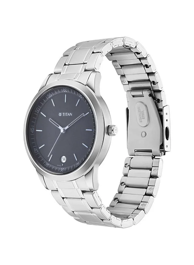 تيتان Men Analog Display Watch With Silver Metal Strap - 1806SM02